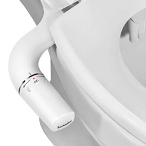 SAMODRA Ultra-Slim Bidet, Minimalist Bidet for Toilet with Non-Electric Dual Nozzle(Frontal & Rear Wash) Adjustable Water Pressure, Fresh Water Bidet Toilet Seat Attachment,Easy to Install