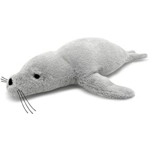 Seal Weighted Stuffed Animals, Gift for Kids - Grey Hug Seal Weighted Plush Animals 1.7lb, 23"
