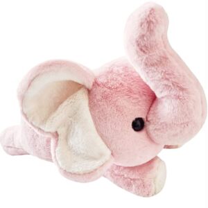 uoozii 24" / 4 lbs Pink Elephant Weighted Stuffed Animals for Anxiety & Stress Relief - Weighted Plush Animals - Giant Stuffed Animals Comfort Big Plushie Toy Gifts for Kids & Adults (Elephant)