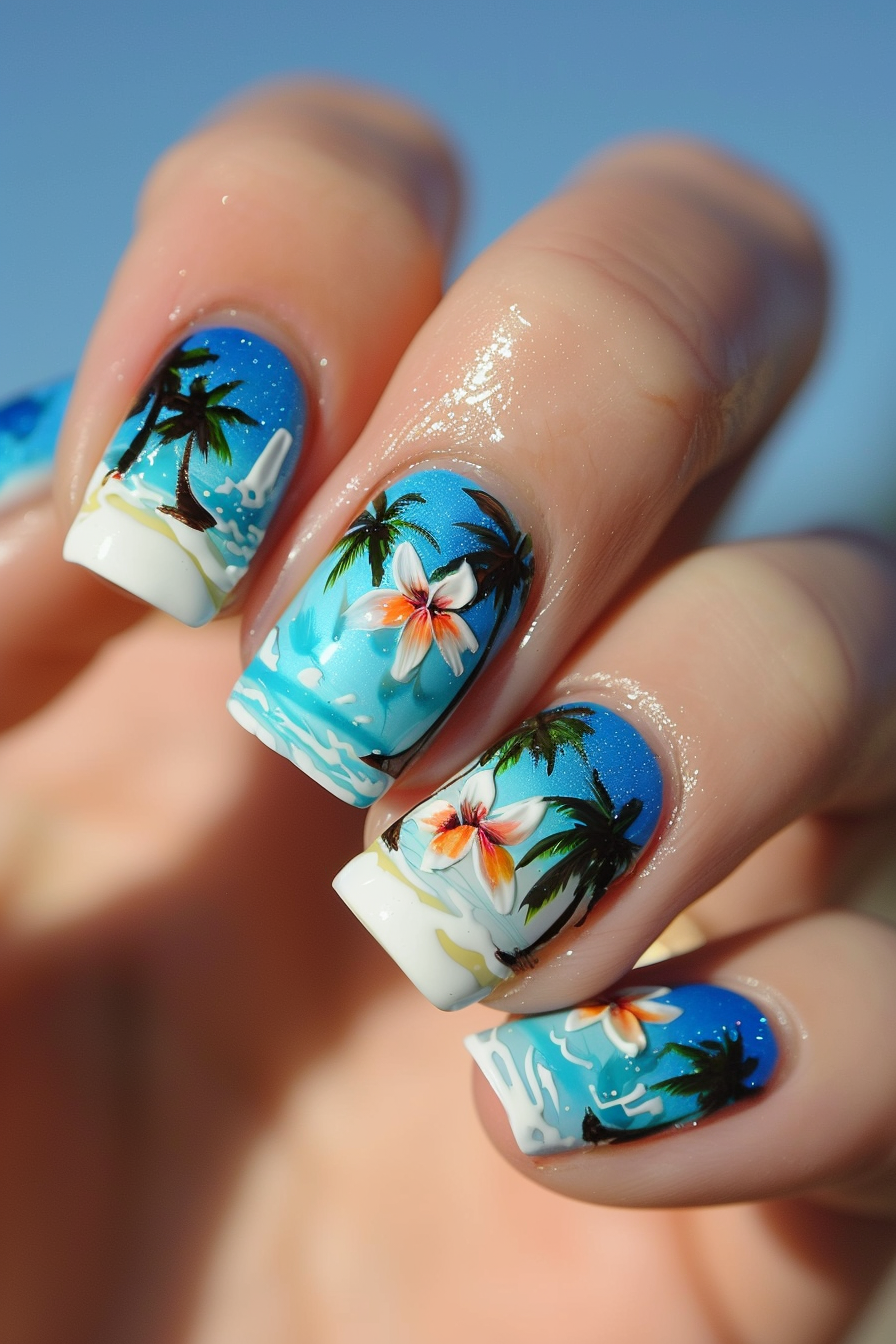 cute summer nail art designs