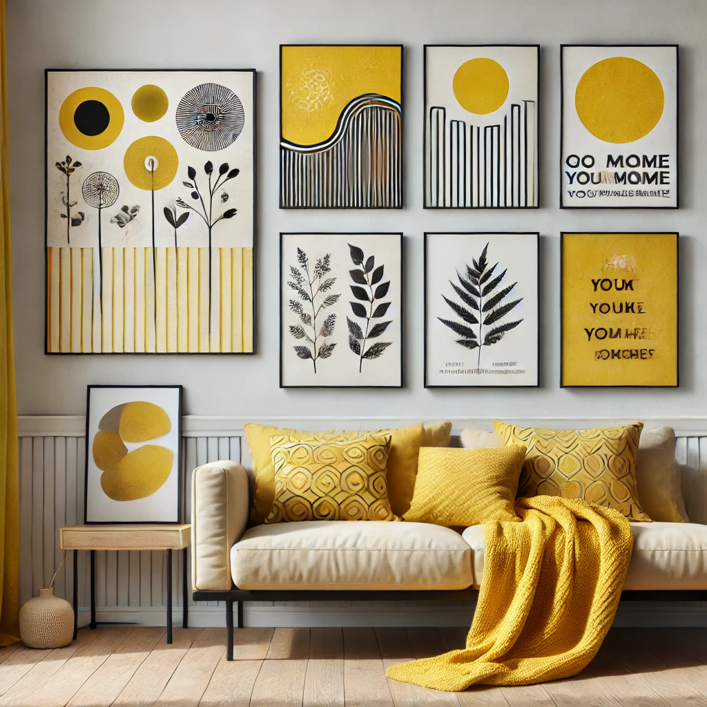 home interior design yellow